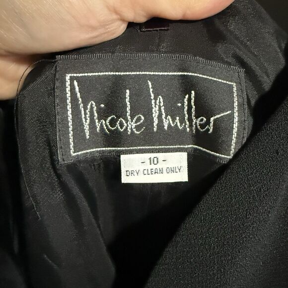 Nicole Miller Women Little Black Dress Sweetheart Neck Halter 10 (US S/M) - Picture 6 of 7